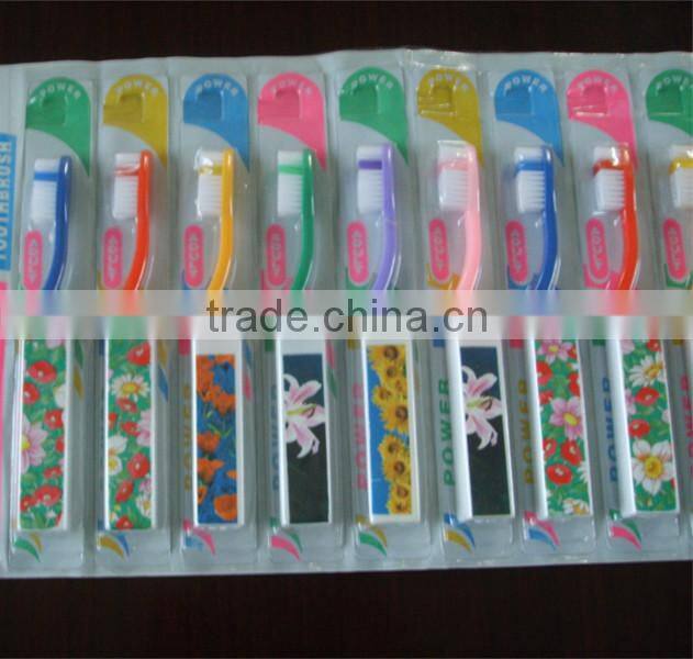 Wholesale pp material travel disposable toothbrush with cap for hotel