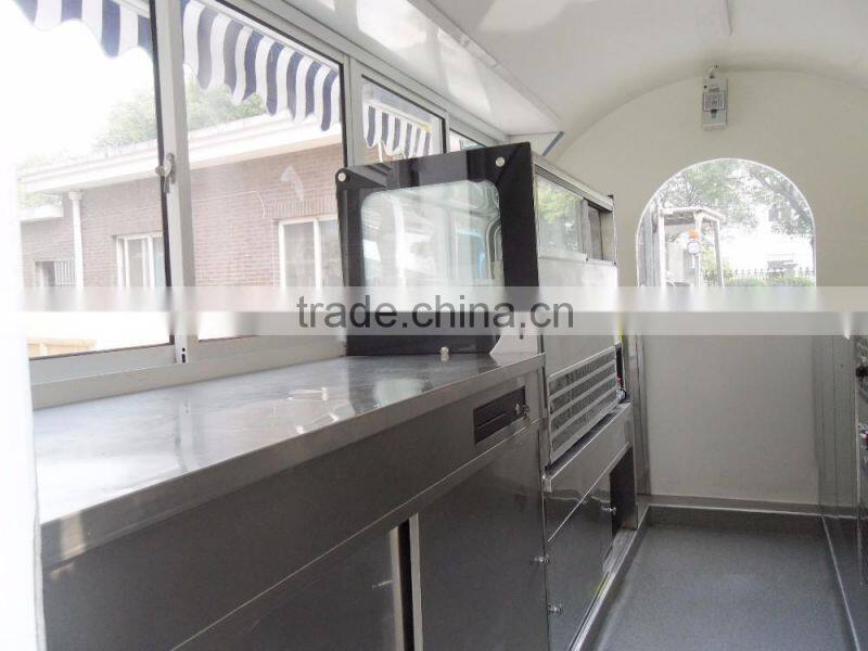 sell at a low price heavy duty mobile fryer food cart / CE Certificate electric food cart outside wood food cart