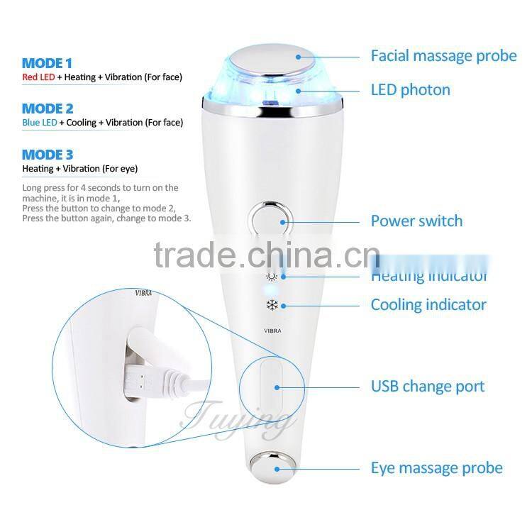 Home use photon light therapy warm and cold vibration machine