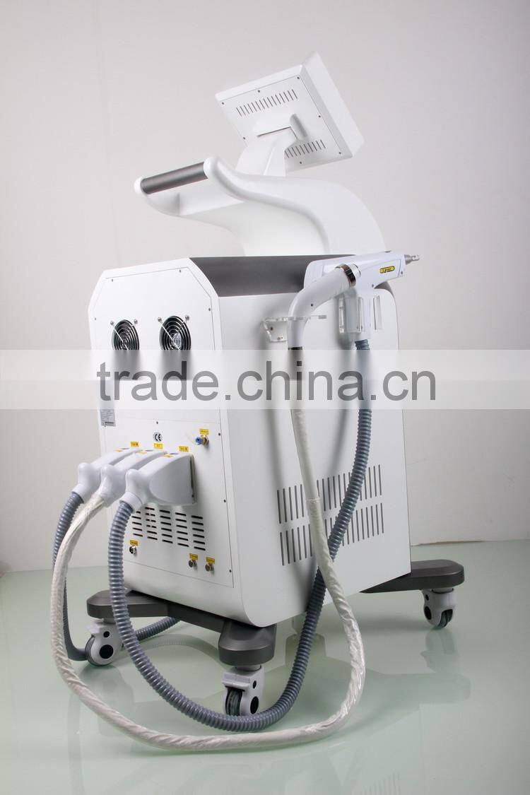 3in1 elight ipl rf nd yag laser multifunction machine/diode pump ipl rf nd yag laser machine/q switched nd yag laser