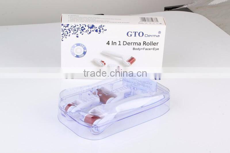 Mesotherapy 300/720/1200 needle GTO 4 in 1derma roller 0.5mm with Medical CE