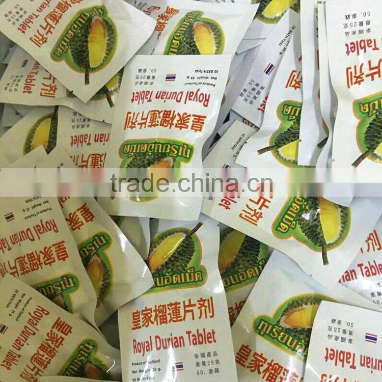 Thai tastes great durian tablets mix milk sweet candy premium natural produce of Thailand finest healthy desserts good taste