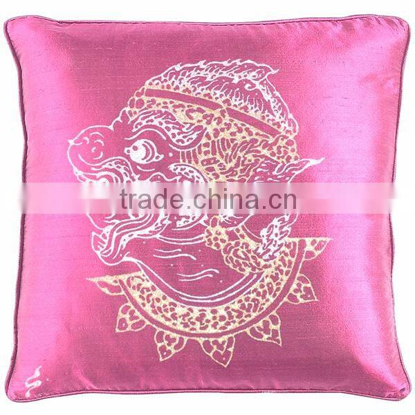 Pillow Case Cushion Covers Silk Art Fabric Painting Ramayan HANUMAN Chalisa