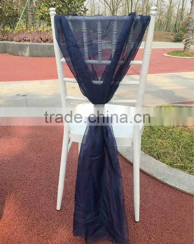 95cm organza red chair sashes wedding chair decoration