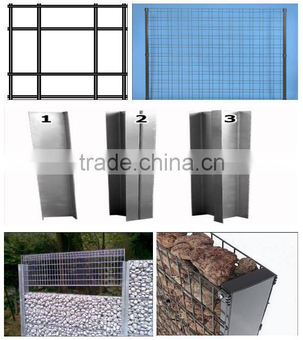 Hot-dipped Galvanized Welded Mesh Gabion wire cages rock retaining wall
