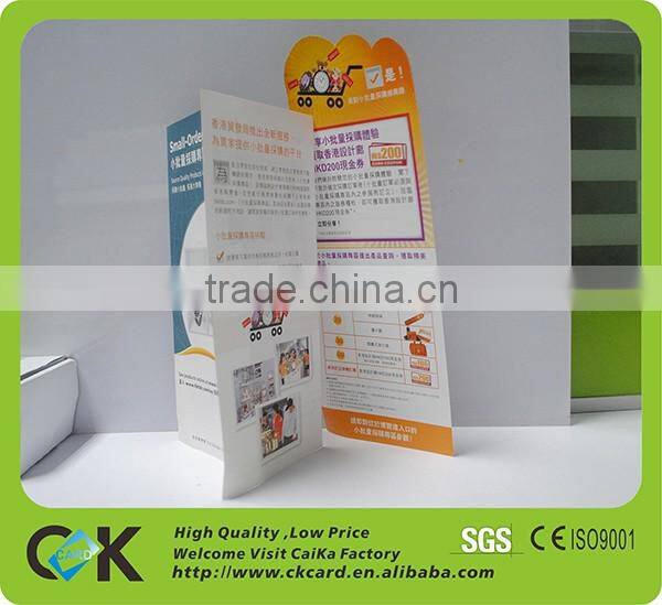 Plastic paper brochure printing service from China supplier