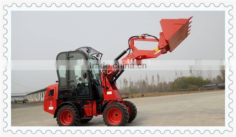 0.8TN 2M dumping height mini wheel loader CS908 with EATON motor