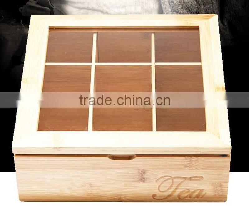 China factory custom storage bamboo wooden tea box