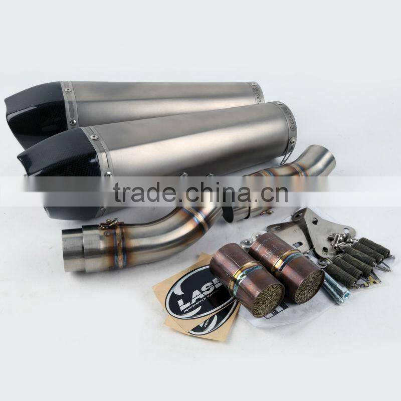 For DUCATI 1098 (S) 2007 Motorcycle Exhaust Pipe LASER Delta slip-on mufflerset