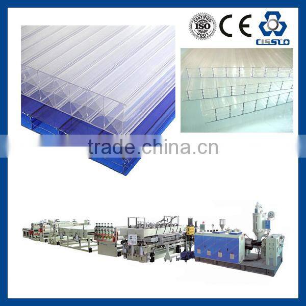 CE STANDARD HIGH CAPACITY GOOD PERFORMANCE POLYCARBONATE HOLLOW PROFILE MAKING MACHINE