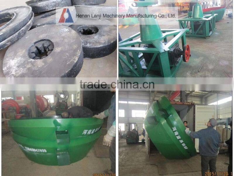 High efficiency wet pan mill for grinding gold ore for mining