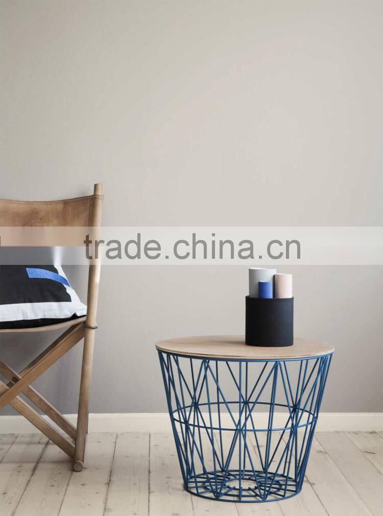 Multi fuction deep metal wire storage basket home goods wire laundry basket