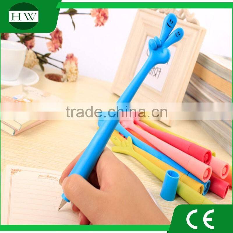 plastic flexible gesture bendable finger pending hand shape novelty ball point pen