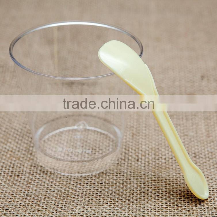 Custom printed disposable PP PET plastic cup for yogurt ice cream