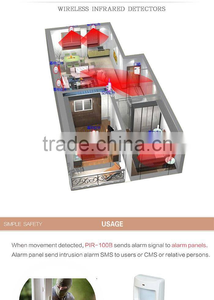 Wireless PIR Morion Sensor PIR-100B