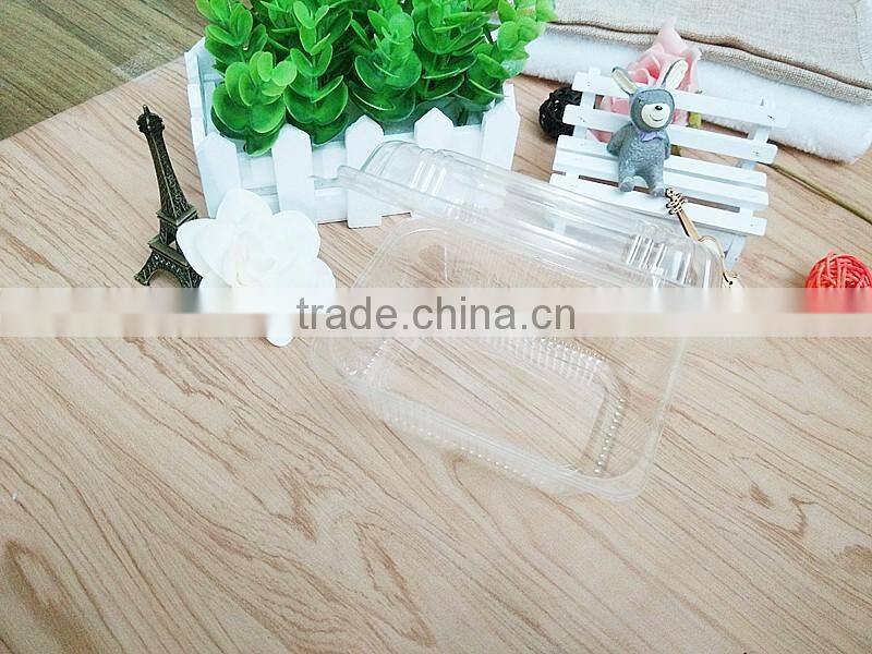 OPS clear clamshell disposable plastic containers with hinged lids