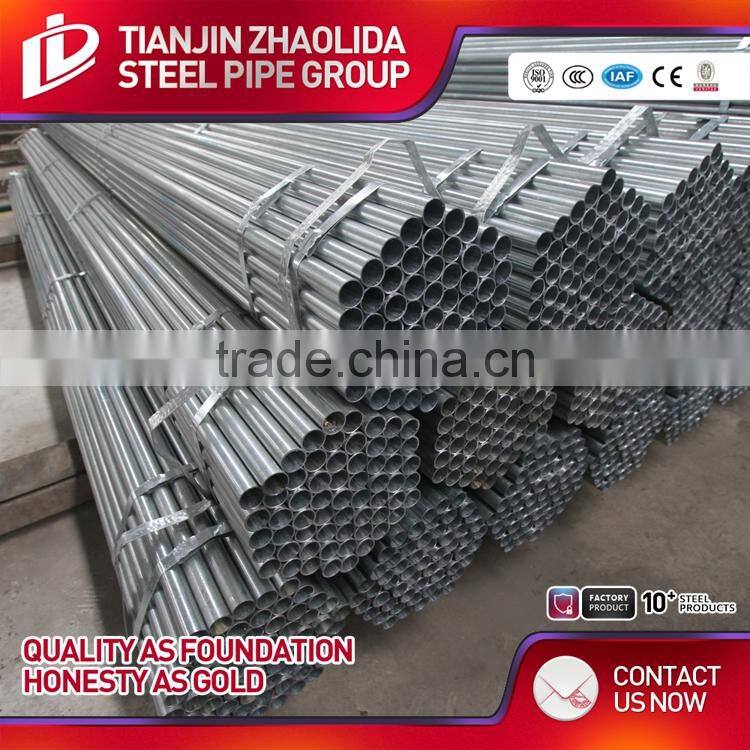 1 / 2 inch - 4 inch dia cold rolled pre galvanized EERW round tubes for fence post