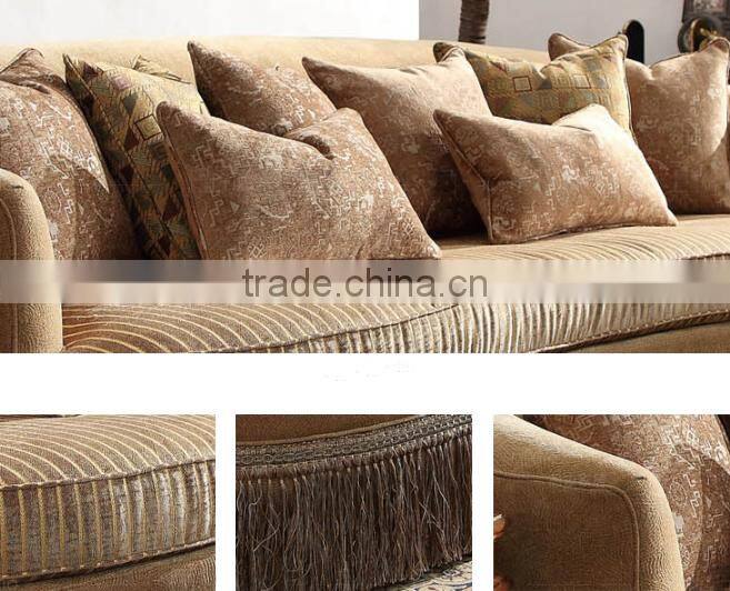 Classic American style living room fabric three seat sofa