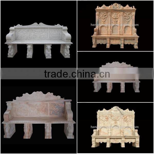 Marble Decorative Garden Bench With Four Legs