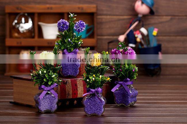 Creative desktop decoration colorful plastic artificial hydrangeas potted