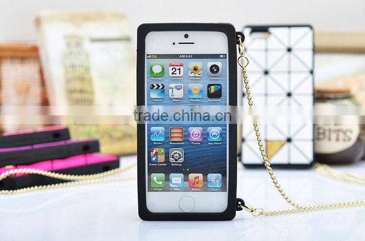 hot sell silicone case for iphone5/5s/4s fashion tartan design