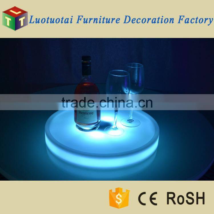 PE material round shape RGBW color LED wine pallet for events/party/wedding