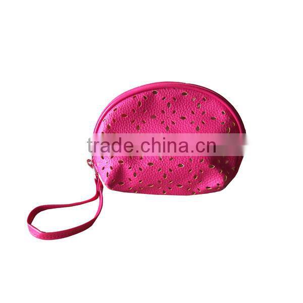 Leather cosmetic bag for young girls