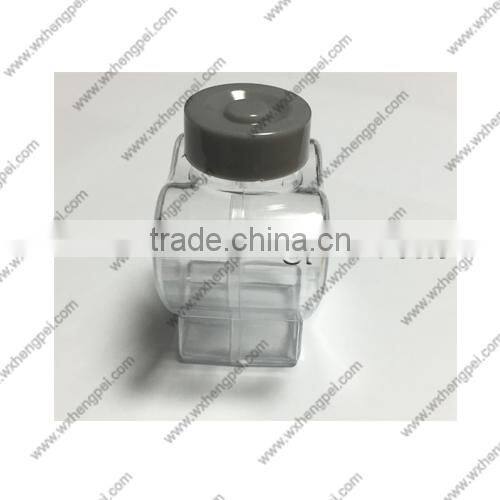 Cleverish portable cute transparent gray lid plastic storage jewelry wedding box kit