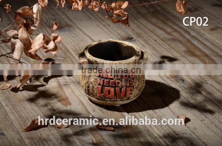 outdoor and indoor pots wholesale cement decorative plant pots