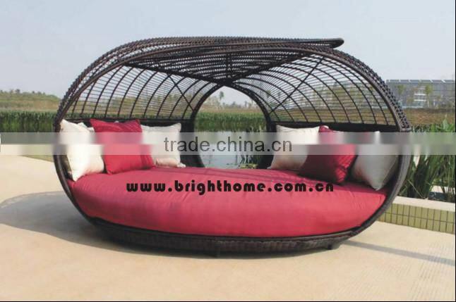 Outdoor Leisure Patio Rattan Garden Modern Dining Lying Bed