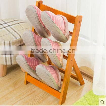 2017 Hot selling wooden folding shoe rack