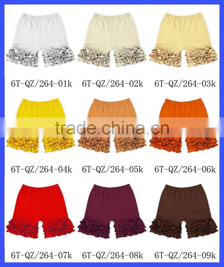 Stylish Design Solid Color Baby Ruffle Cotton Shorts Many Colors Cheap Baby Boy Shorts