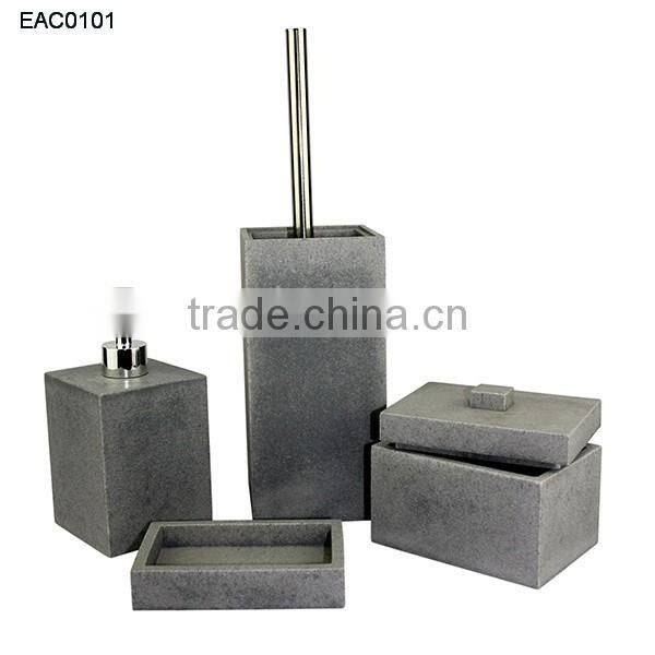 Wholesale nature concrete bath set Modern Bathroom Sets 6 piece Bathroom Accessorries Sets