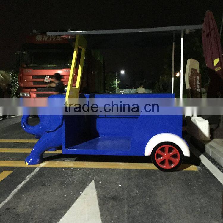 Fiberglass elephant kiosk