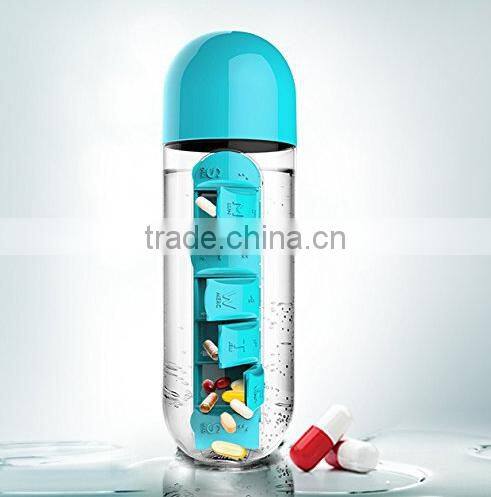 Hotsell Plastic 7 days pill box with water bottle