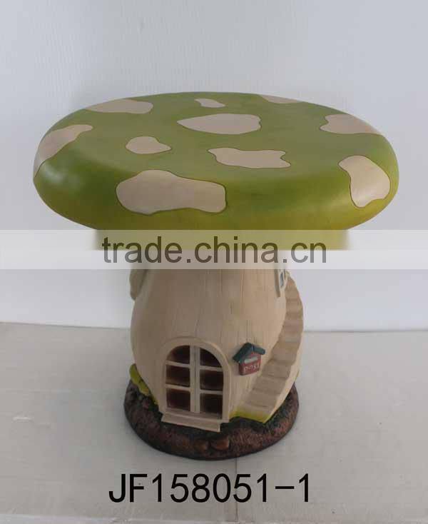 Fiberglass mushroom outdoor furniture table and tool set