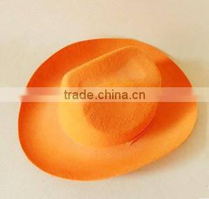 hot sale new fashion high quality products eco friendly durable wool felt blaze orange cowboy hat made in china