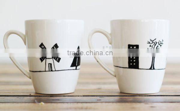 customized logo 11oz cute coffee mug romantic for sale