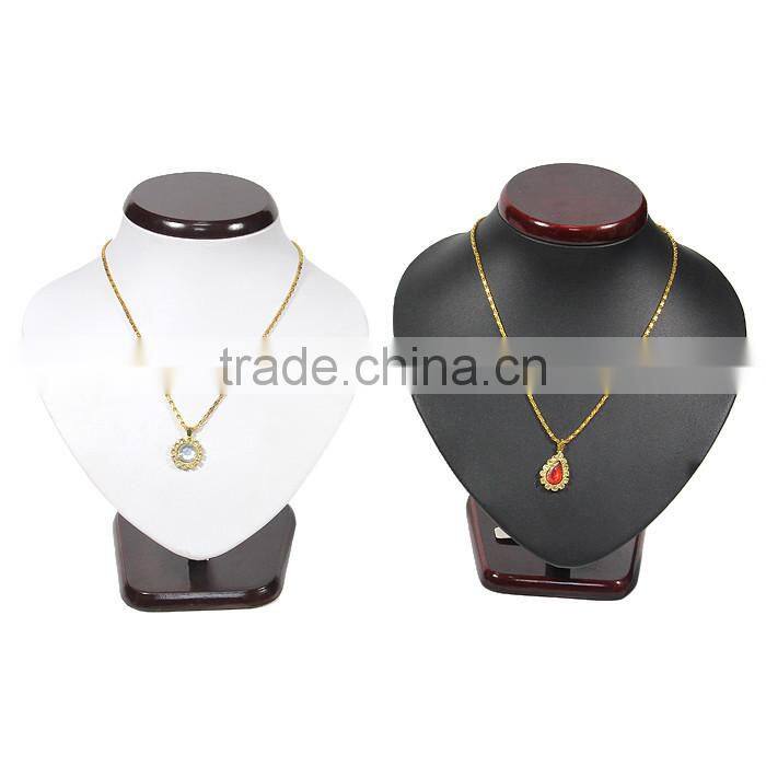 Manufacture white/black leatherette necklace mannequin hanger displays (D-15)