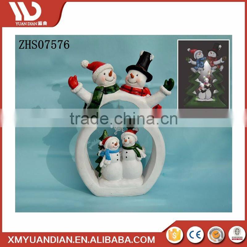 Home & Garden Decoration Resin Craft Xmas Santa Imported Resin Christmas Ornaments Wholesale Mini Led Light