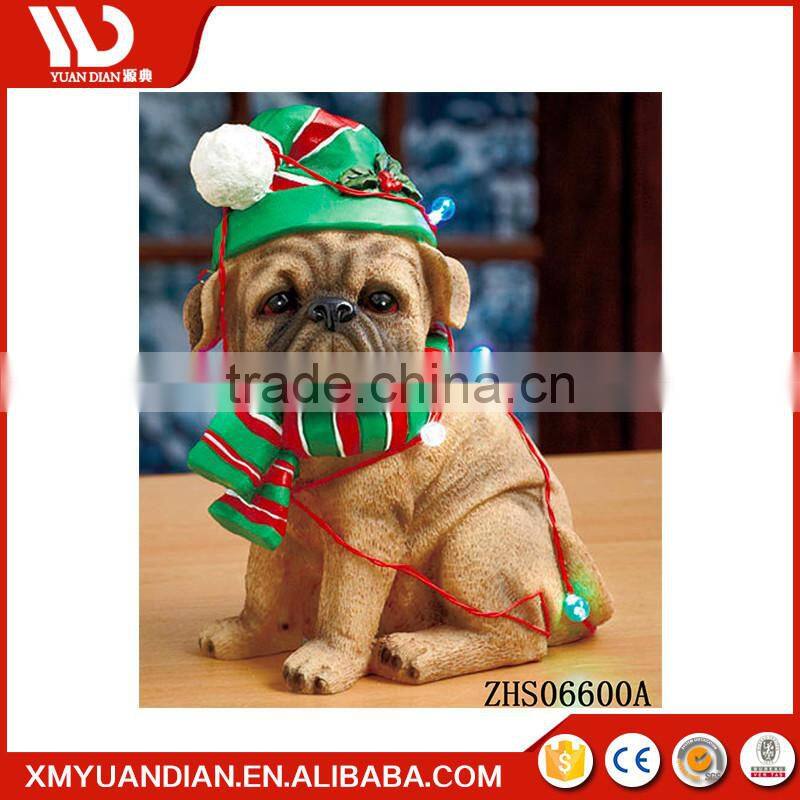 Manufacturer China Animal Gift Craft Large Resin Christmas Light Led Ornaments Wholesale
