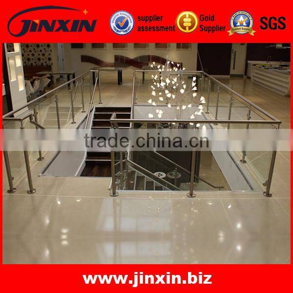 Stainless steel balustrades handrails and wood balcony balustrade