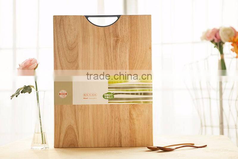 Vegetable and Fruit Rubber Wood Chopping Block Cutting Board