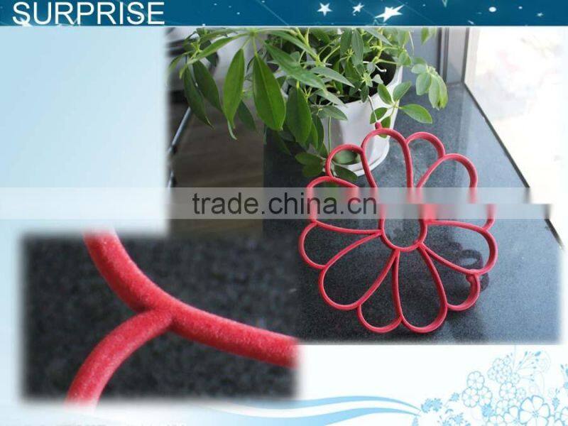 Velvet hanger for scarves in rose red