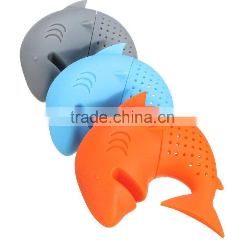 The Silicone Shark Shape Tea Infuser Maker Set Cup Decor Tea Bag Strainer Filter
