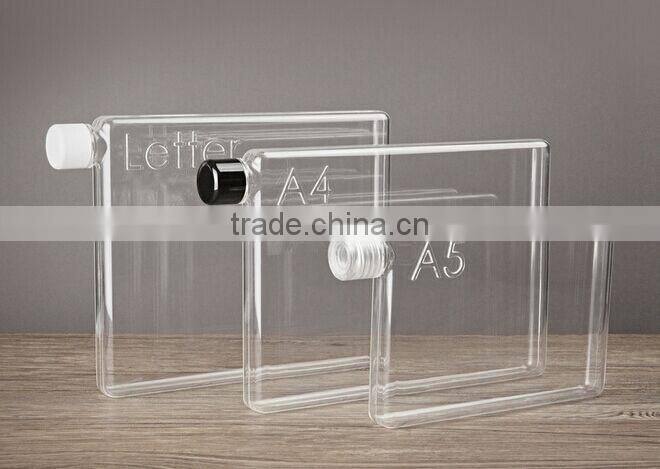 2016 New A5 notebook portable cup PP sports bottle with cup Creative bag cup