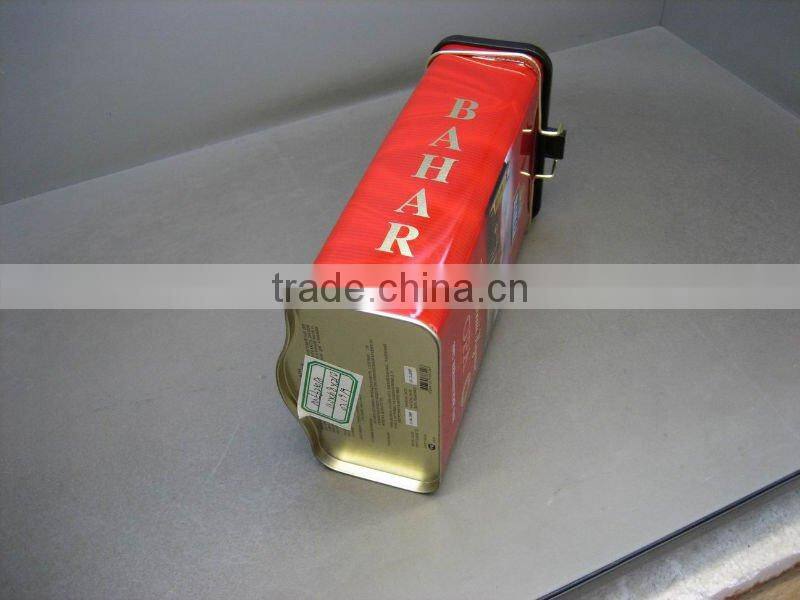 Airtight Tea Can with Wave Shaped Body/Plastic Lid, Tea Box