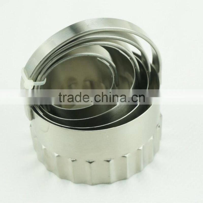 47098 4 pcs round shape stainless steel cookie cutter set