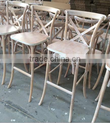 wooden cross back high back hotel chair banquet dining chairs