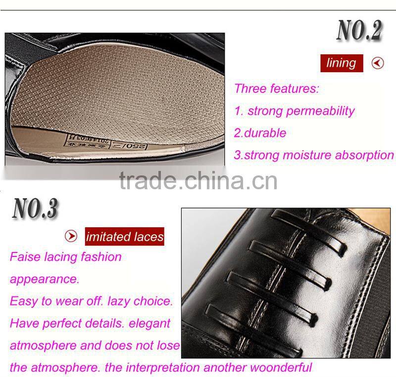 Black Rubber Outsole Business Dress Men Shoes